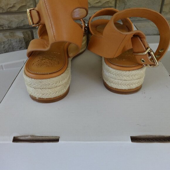 Vince Camuto Kathalia platform sandals size 8.5M, Gold/Copper sequin foot straps - Picture 9 of 16